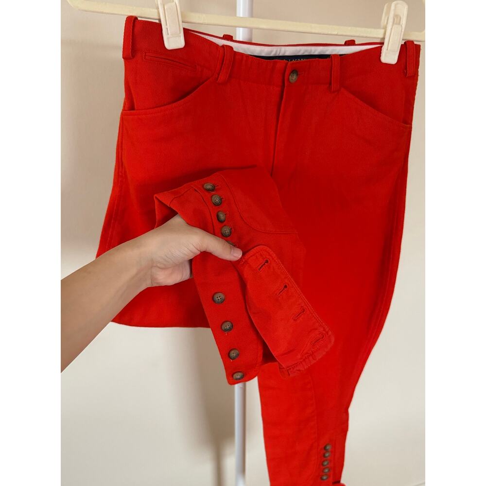 VTG Ralph Lauren Equestrian Wool Red Pant - 2 Preppy Western Riding Pant Sporty - Picture 3 of 7